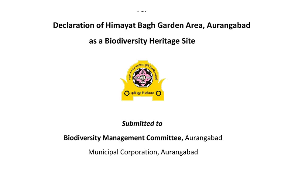 Declaration of Himayat Bagh Garden Area, Aurangabad as a Biodiversity Heritage Site